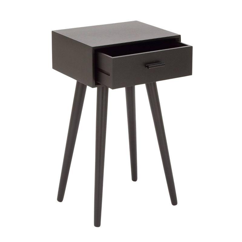 Modern Drawer Wooden Accent Table Black - Olivia & May: Compact Entryway Furniture, Single Storage