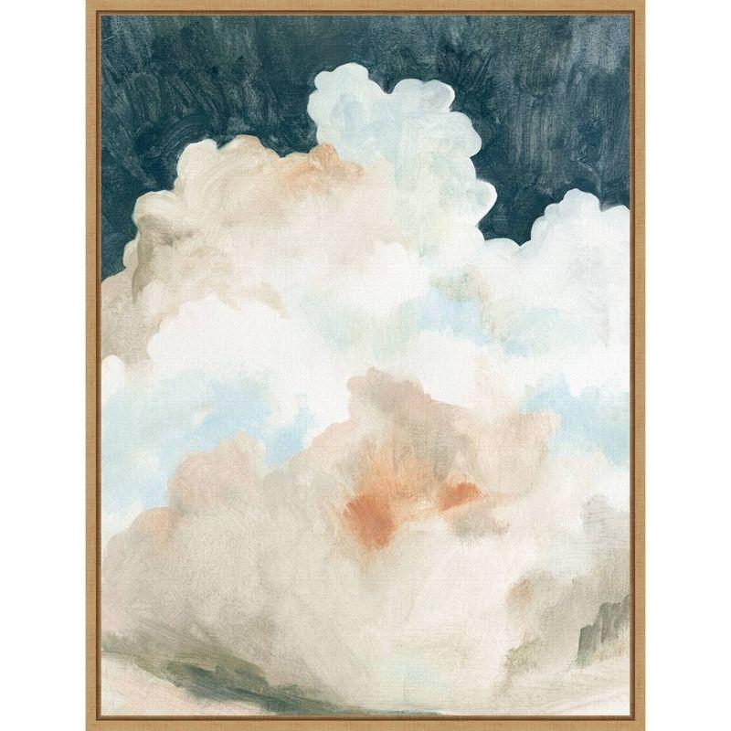 Dark Cumulus Clouds II Nature Vista Framed Canvas Print