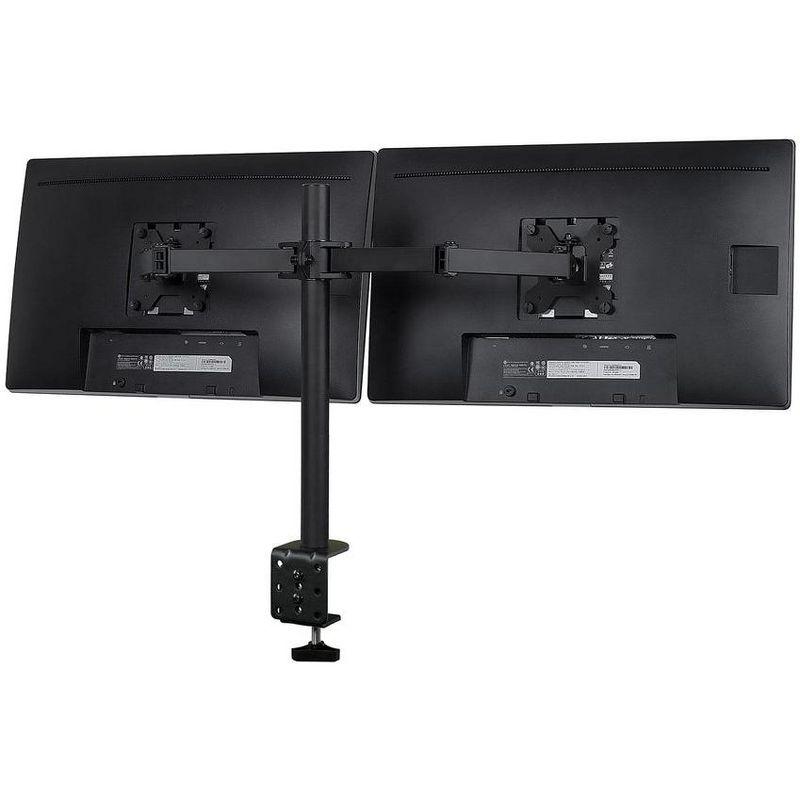 Mount-It! Dual Monitor Mount | Double Monitor Desk Stand | Two Full Motion Adjustable Arms Fit 2 Computer Screens 17 - 32 in. | C-Clamp & Grommet Base