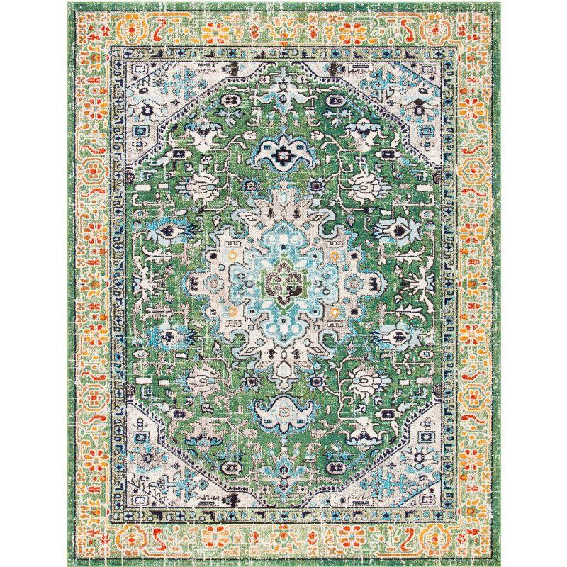 Madison MAD474 Power Loomed Indoor Area Rug - Green/Turquoise - 8'x10' - Safavieh