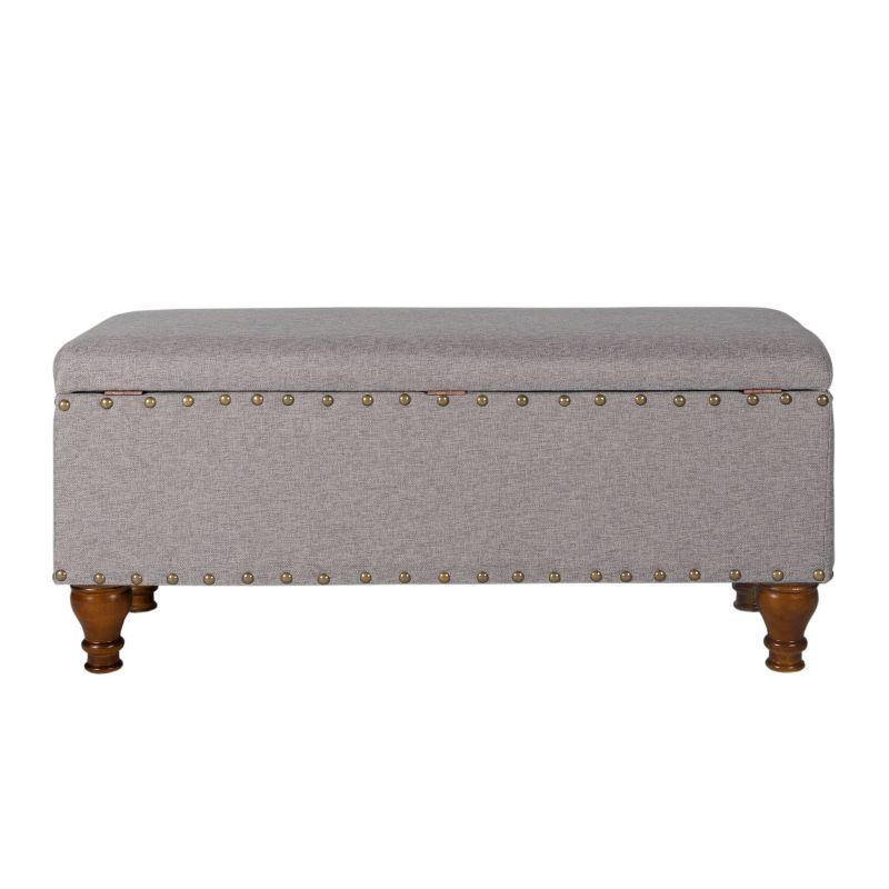 Large Storage Bench with Nailhead Trim - HomePop