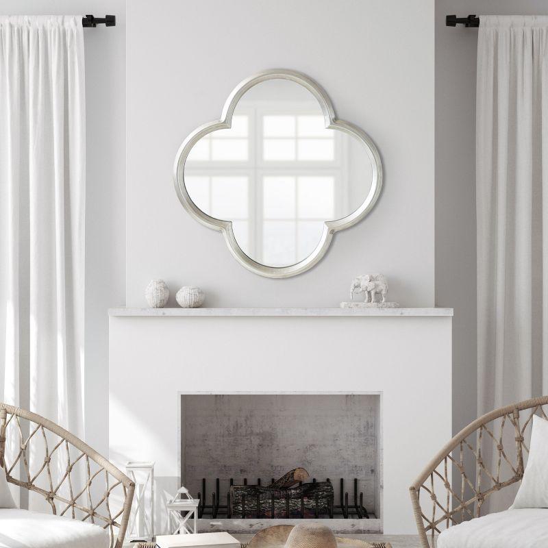 Krisi 28" Scalloped Silver Wall Mirror