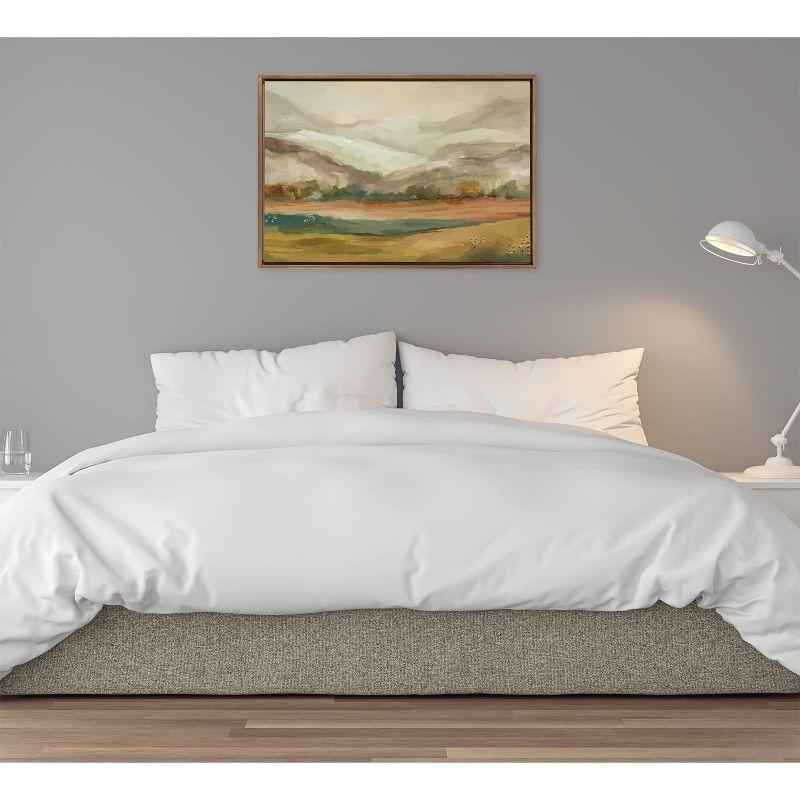 Kate & Laurel All Things Decor 23"x33" Sylvie Mountainscape Framed Canvas Wall Art by Annie Quigley