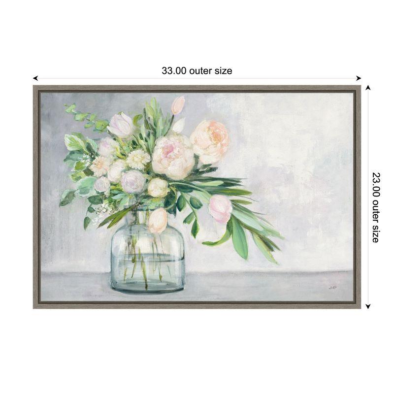 Amanti Art Blushing Spring Bouquet by Julia Purinton Framed Canvas Wall Art