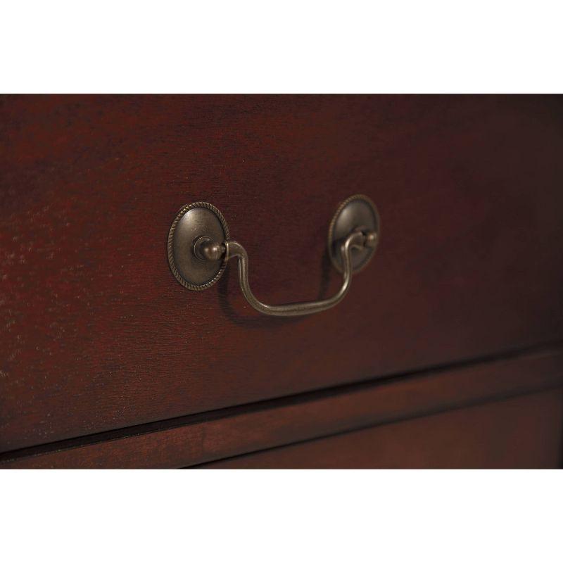 Signature Design by Ashley Alisdair Nightstand Brown/Beige: Traditional Style with Metal Glides, Storage Drawer