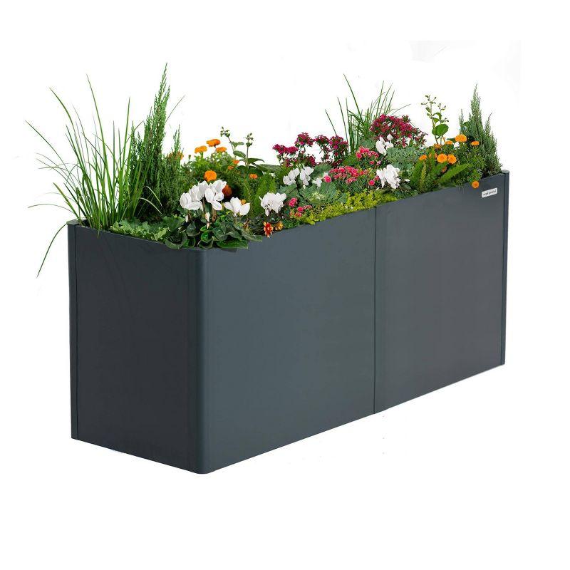 Vego Garden Modern 32" Tall Metal Outdoor Long Planter Box