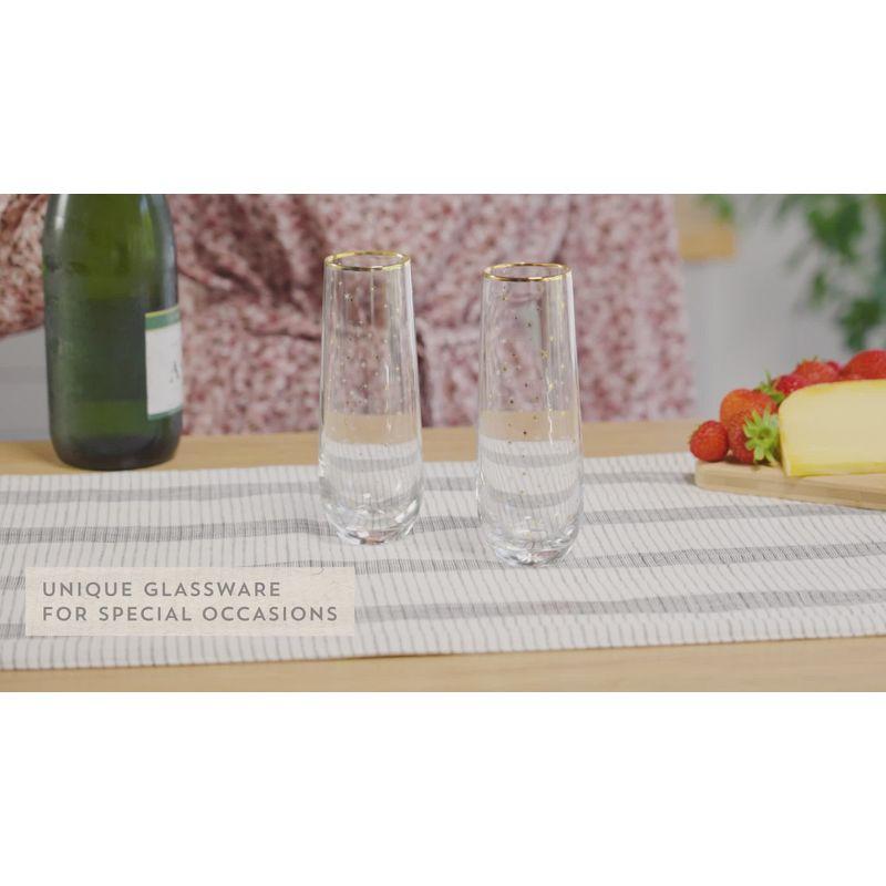 Twine Gilded Stemmed Wine Glasses (Set of 2)