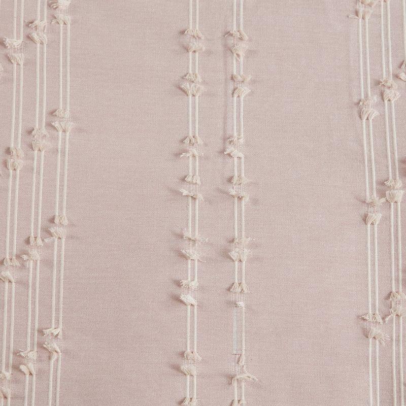 Blush Cotton Jacquard Full/Queen Duvet Cover Set