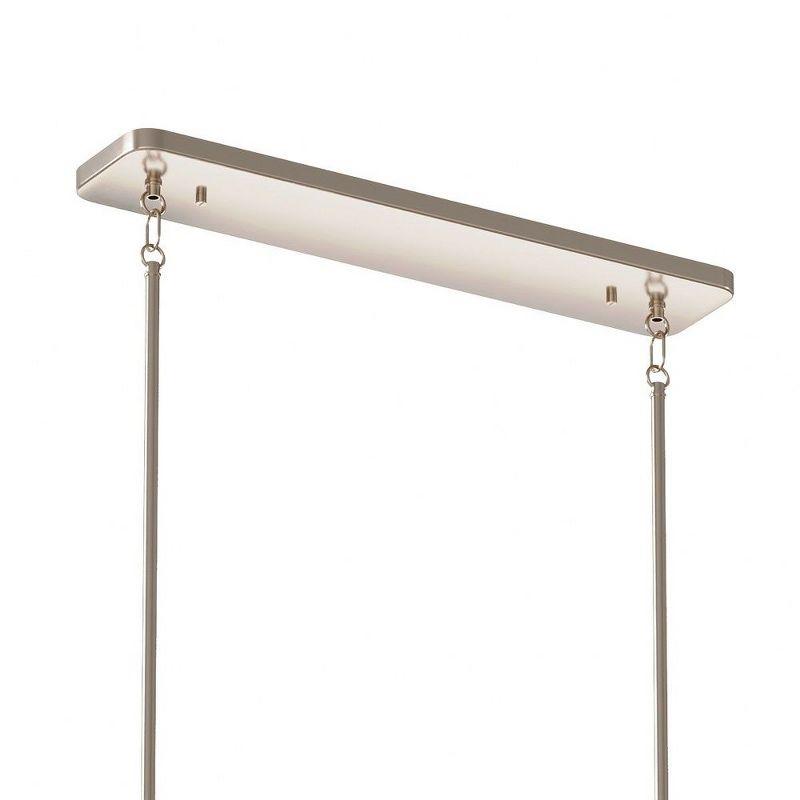 Kimrose™ 10 Light Linear Chandelier with Clear Fluted Glass Brushed Natural Brass