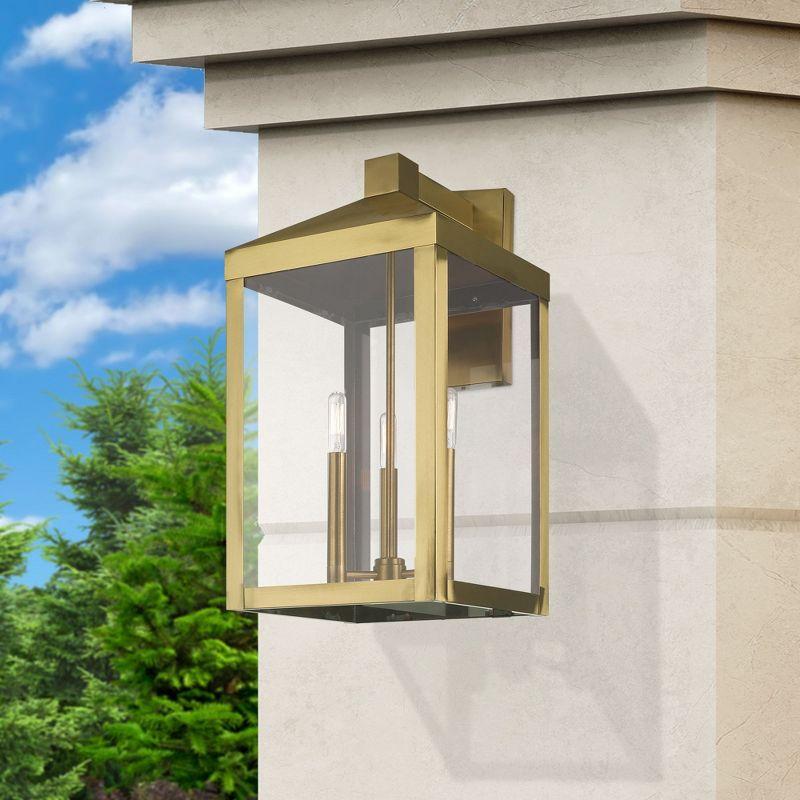 Livex Lighting Nyack 3 - Light Wall Light in  Antique Brass