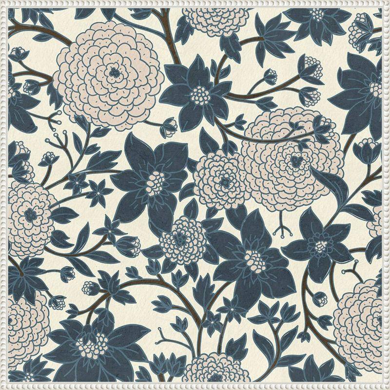 Amanti Art 30"x30" Puff Ball Vines Cream by Katie Oshea Framed Canvas Wall Art Print