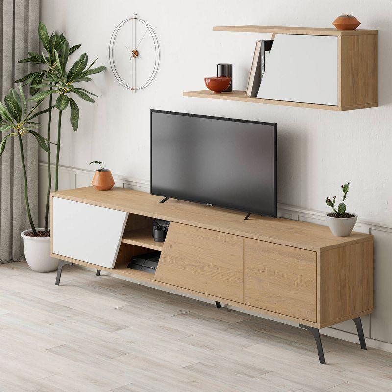 Niche TV Stand for TVs up to 70" Light Oak