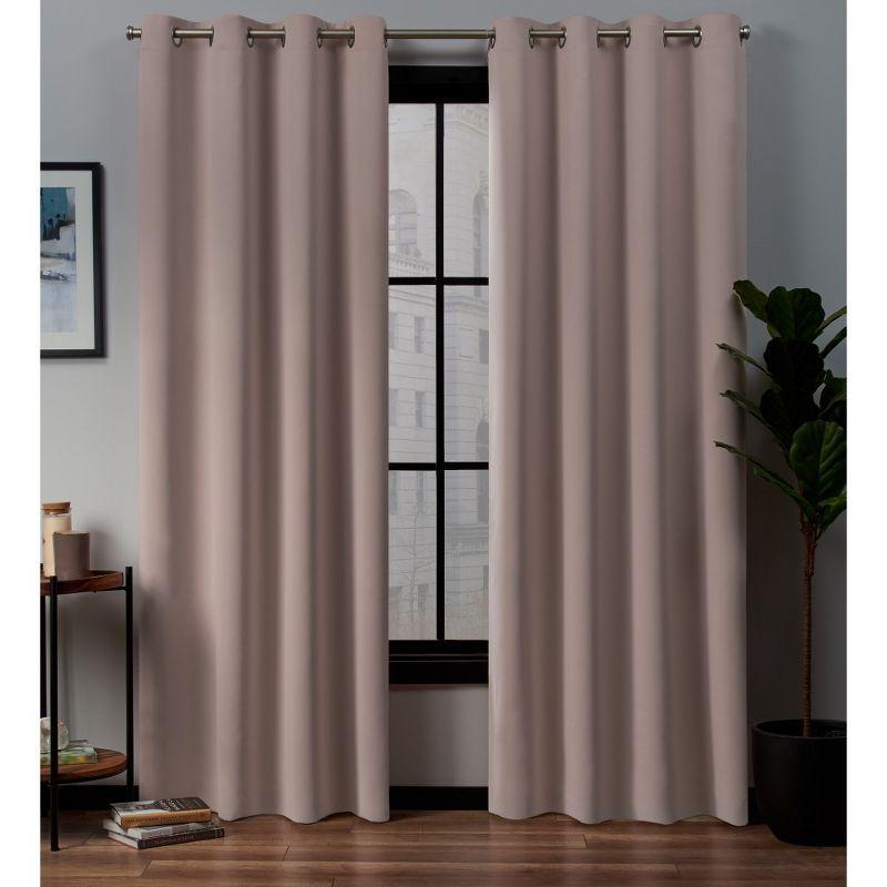 Set of 2 Academy Total Blackout Grommet Top Curtain Panel - Exclusive Home