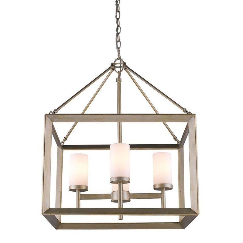 Elegant Beveled Cage Matte Black Chandelier with Clear Glass