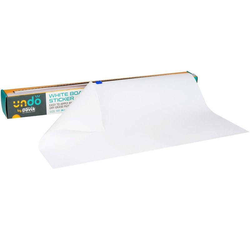 Mind Reader Adhesive Dry Erase Whiteboard Roll, 2 Dry Erase Markers, Planner, Office, 24 inches wide x 10 feet long | Wayfair