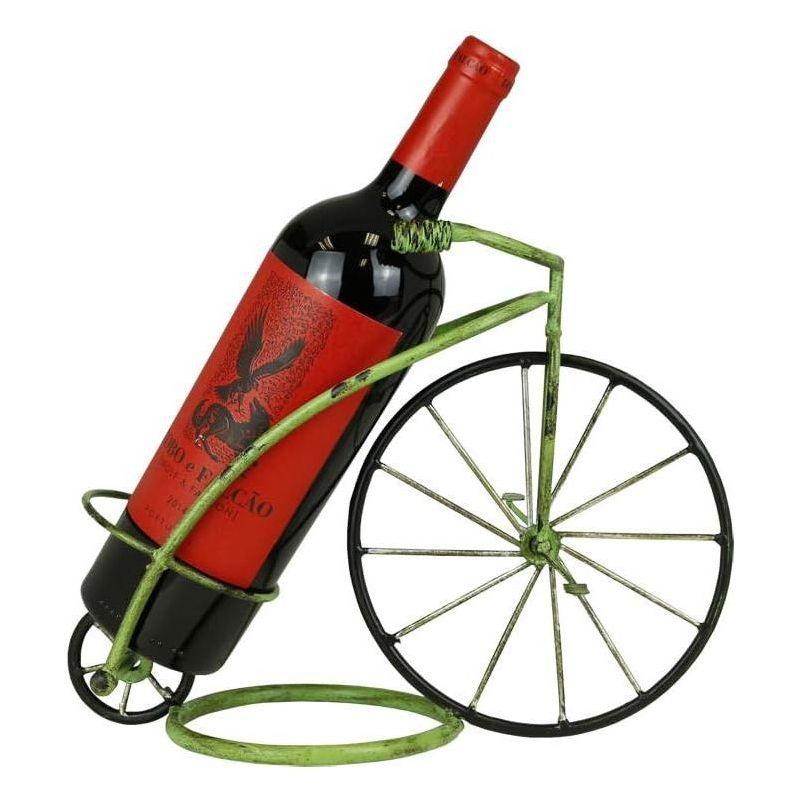 LIVEVIE Classic Vintage Bike Circus Style Wine Rack Holder Freestanding Wine Organizer Stand for Countertop or Tabletop, Perfect Home or Office Décor