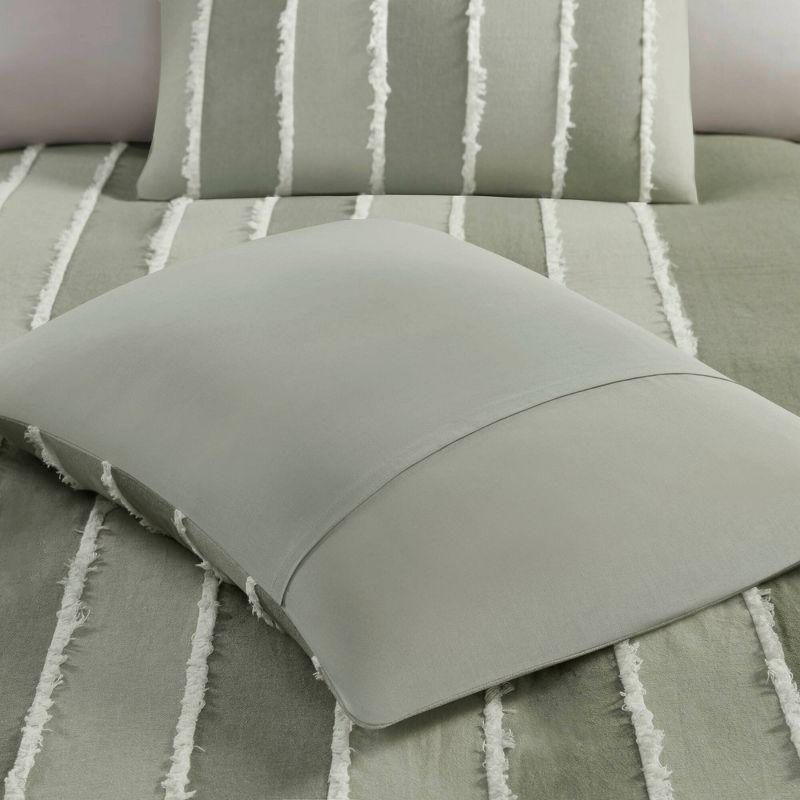 INK+IVY Shay 3 Piece Striped Cotton Duvet Cover Set
