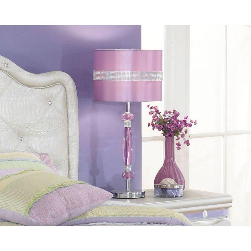 Signature Design by Ashley Nyssa Table Lamp Purple/Silver