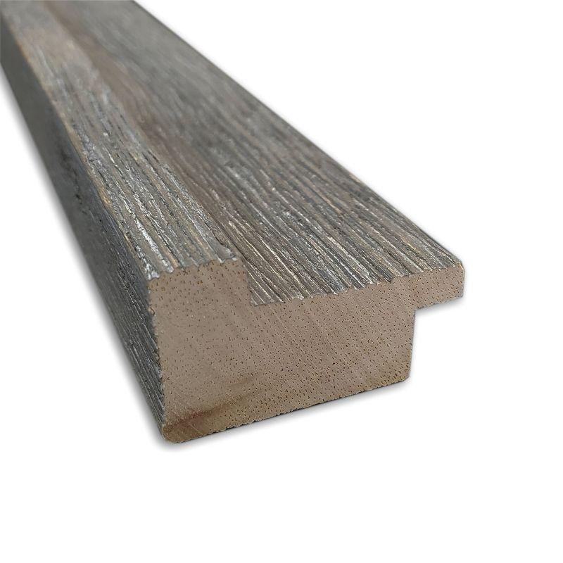 Amanti Art Regis Barnwood Grey Narrow Non-Beveled Wood Bathroom Wall Mirror 26.5 x 38.5 in.