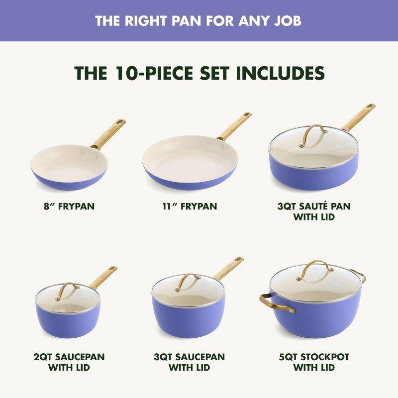 GreenPan Reserve 10pc Hard Anodized Healthy Ceramic Nonstick Cookware Set