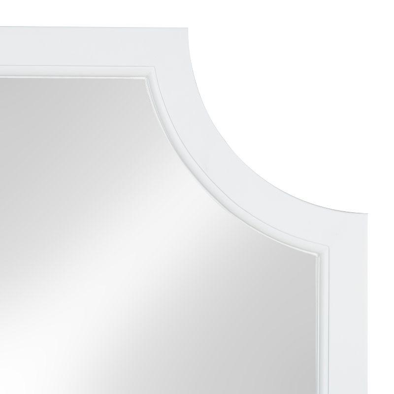 Kate and Laurel Hogan Wood Framed Mirror with Scallop Corners