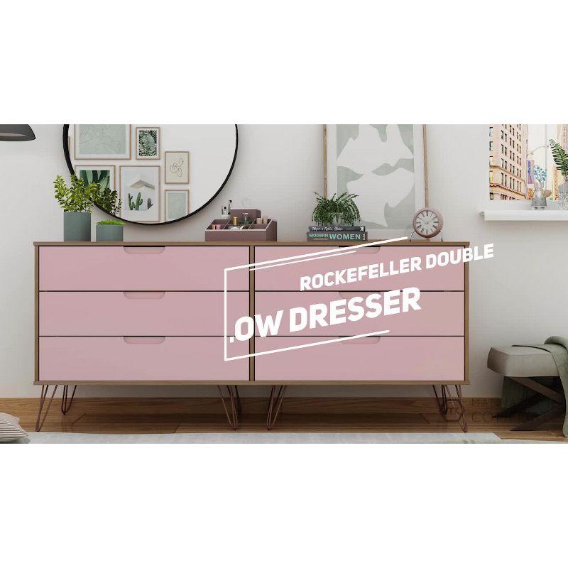 Rockefeller 6 Drawer Double Low Dresser - Manhattan Comfort