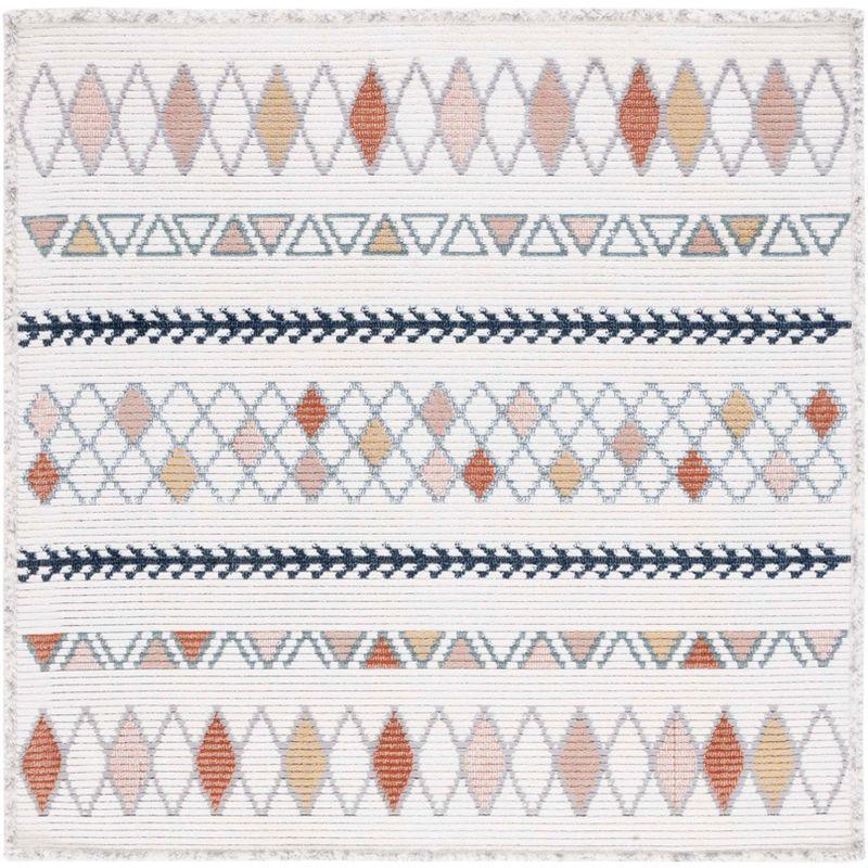 Marrakesh MRK610 Power Loomed Area Rug - Ivory/Multi - 6'7"x6'7" - Safavieh.