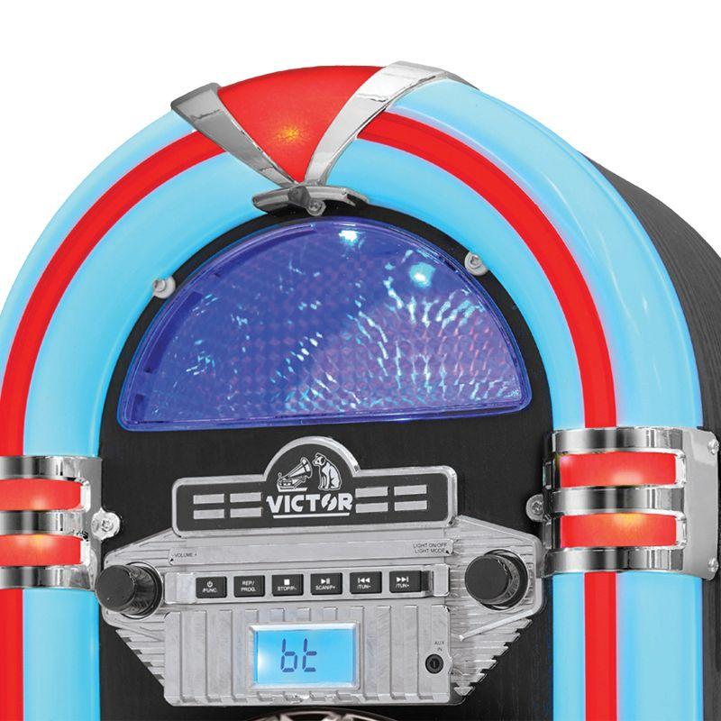 Victor Bluetooth CD Jukebox Speaker with FM Radio & Multicolor LED Lighting