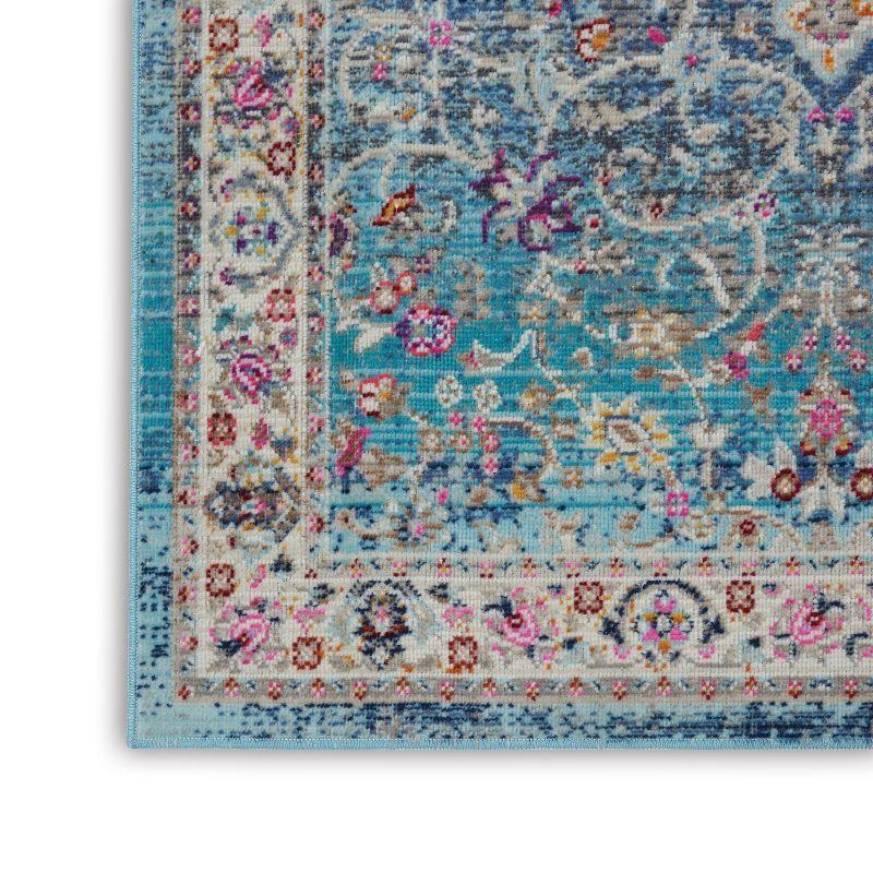 Nourison Vintage Kashan VKA01 Blue/Ivory/Orange Indoor Area Rug - 2' x 4'