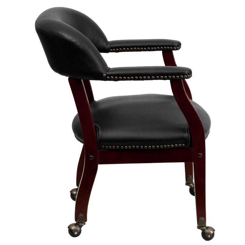 Emma and Oliver Conference Chair with Accent Nail Trim  and Casters