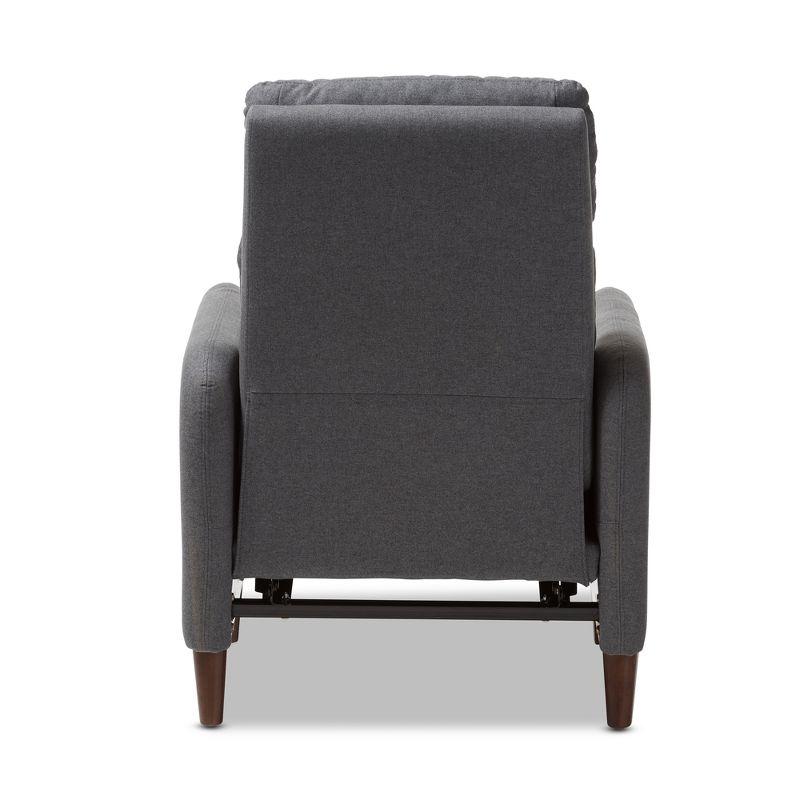 Casanova Mid - Century Modern Fabric Upholstered Lounge Chair - Baxton Studio