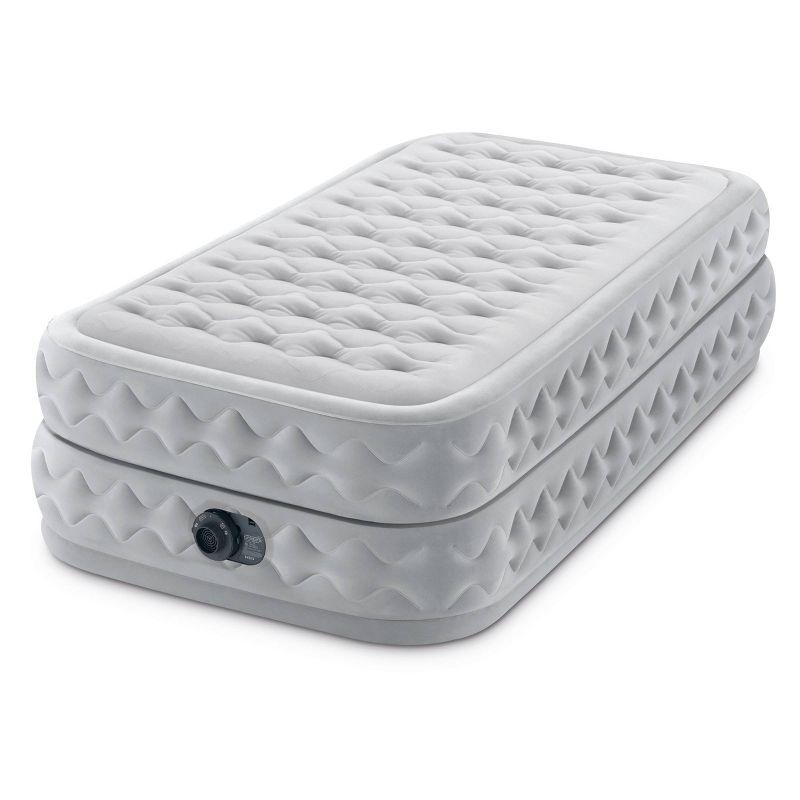 Intex 20" Supreme Air-Flow Twin Size Air Mattress with Internal 120V Pump