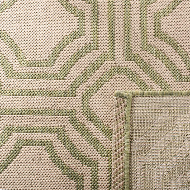 Courtyard CY6112 Power Loomed Indoor and Outdoor Runner Rug - Beige/Sweet Pea - 2'3"x6'7" - Safavieh