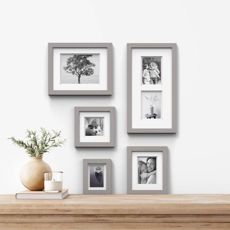 Gallery Solutions Wall Mount Double Airfloat Mat Picture Frame