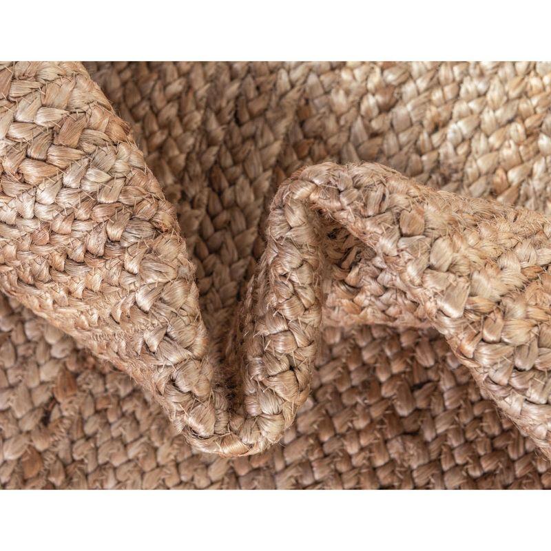 Unique Loom 10'x10' Braided Jute Dhaka Natural Indoor Area Rug
