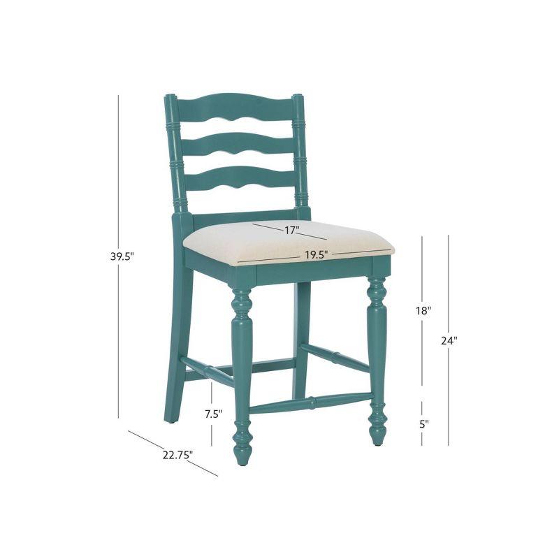 24" Marino Counter Height Barstool Upholstered Seat & Back - Linon