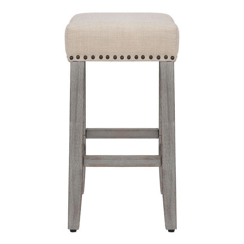 WestinTrends 24" Upholstered Saddle Seat Counter Stool (Set of 2)