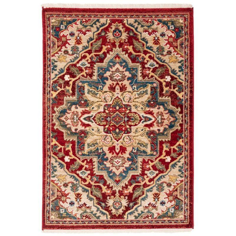 Kashan KSN304 Power Loomed Accent Rug - Red/Beige - 3'3"x4'10" - Safavieh.