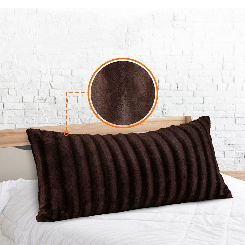 Cheer Collection Faux Fur Throw Pillow
