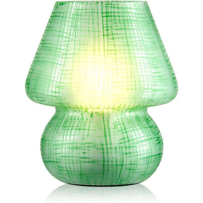 Next Glow Mushroom Lamp - Green Retro Funky Aesthetic LED Table Lamp, Modern Dimmable E26 Socket