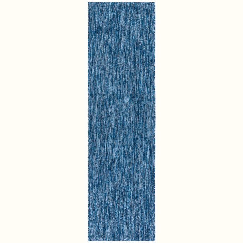 Courtyard CY8520 Power Loomed Indoor and Outdoor Runner Rug - Navy/Navy - 2'3"x12' - Safavieh