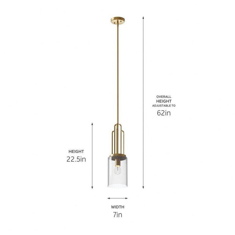 Kichler Lighting Kimrose 1 - Light Pendant in  Brushed Natural Brass