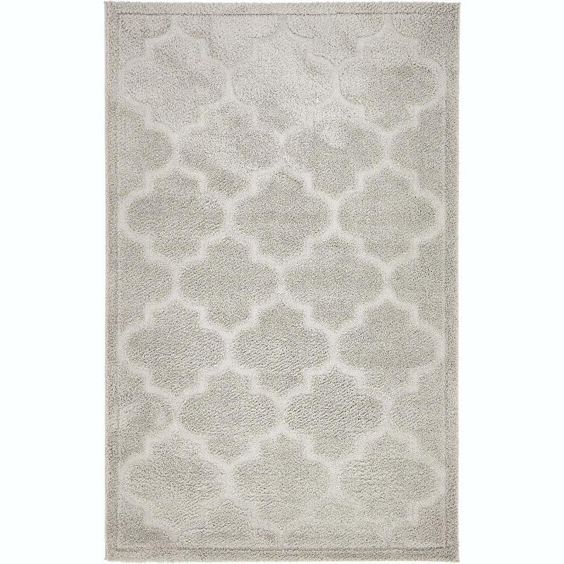 Unique Loom 5' 1 x 8' 0 Gray Trellis Shag Traditional Area Rug