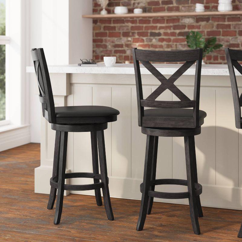 Francis Classic Crossback Wooden Swivel Dining Stool