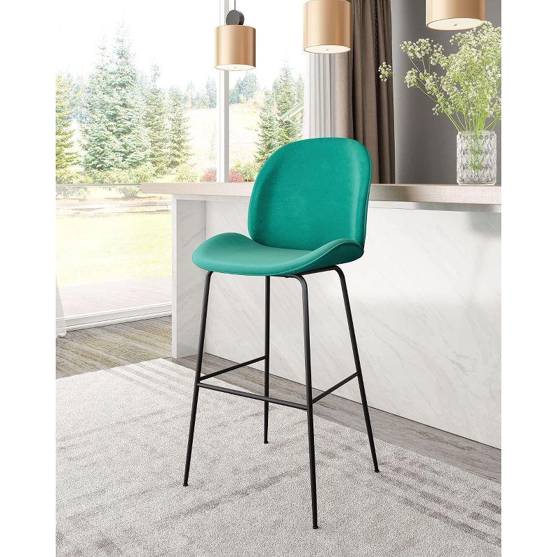 Zuo Miles Barstool Green