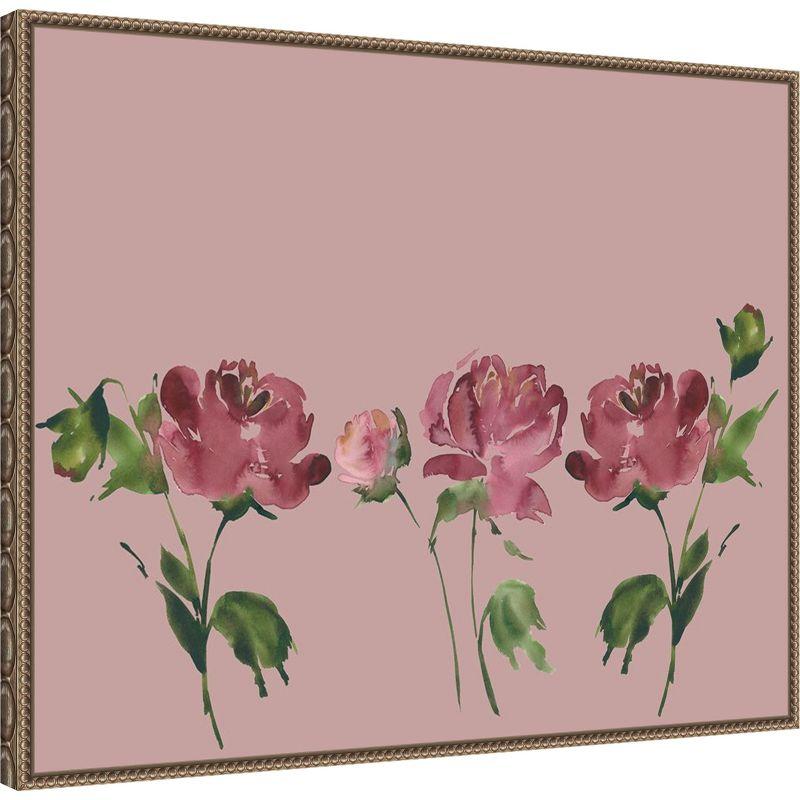 Amanti Art Trio Of Peonies by Lucille Price Framed Canvas Wall Art