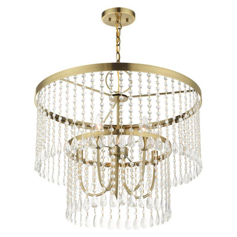 Livex Lighting Elizabeth 5 - Light Pendant in  Antique Brass