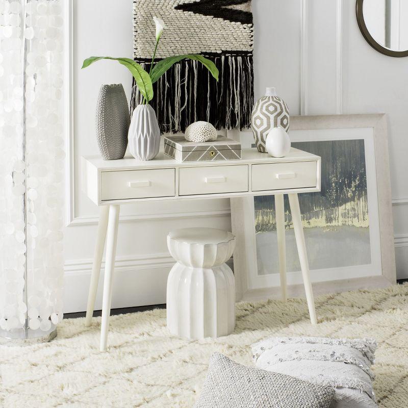 Albus 3 Drawer Console Table - CNS5701A - Off-White - Safavieh
