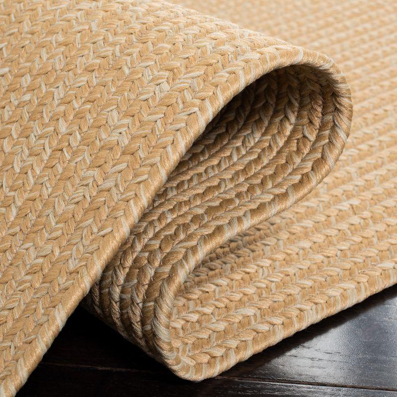 Elegant Handwoven Beige Synthetic Runner Rug 27" x 10"