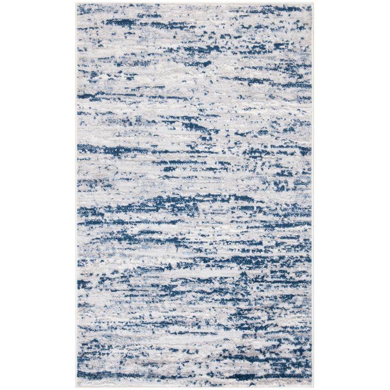 Amelia 700 ALA768 Machine Made Loomed Accent Rug - Grey/Navy - 3' X 5' - Safavieh